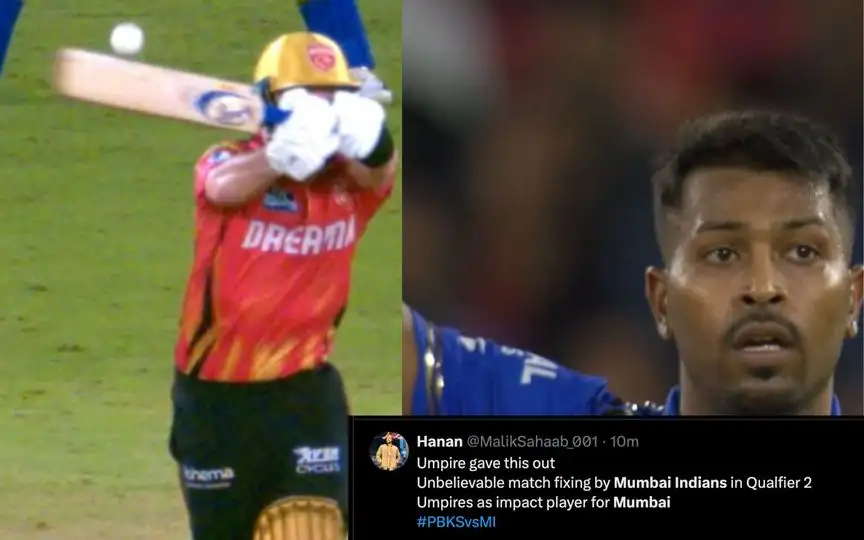 Controversy In MI vs PBKS Qualifier 2! Fans Accuse MI Of Fixing After Josh Inglis Wicket